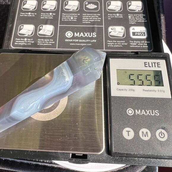 Moss Agate Crystal Meditation Wand (#6) - Picture 10 of 12